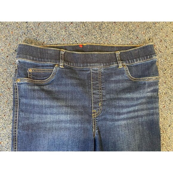 Spanx Pull On Jeans Flare Medium Wash Extra Large *no size tag* - Picture 2 of 3